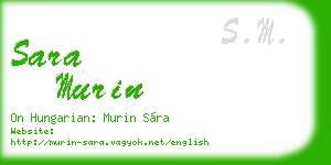 sara murin business card