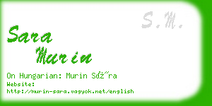 sara murin business card
